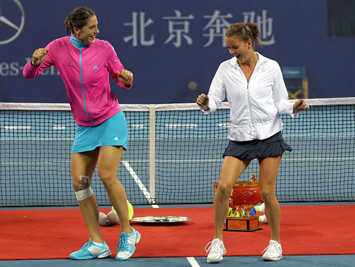 Andrea Petkovic and Agnieszka Radwanska